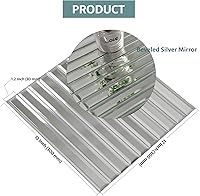 Vista 4 de Azulejo de espejo biselado, tira de espejo de 12 x 12 pulgadas, azulejos para cocina, baño, ducha, pared, 5 hojas