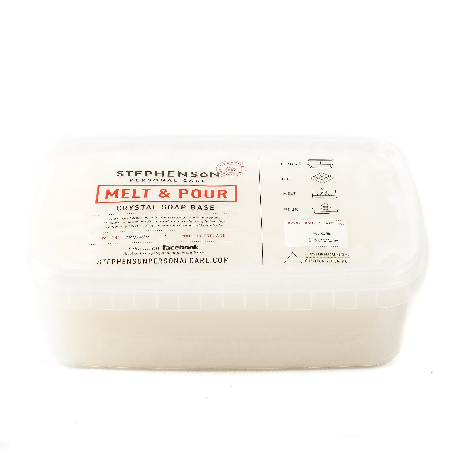 Mystic Moments | Stephensons Aloe-Vera-Seifenbasis | 11.5Kg | Pflanzliche sulfatfreie Basis mit Aloe Vera für durchscheinende Seifen mit frischem Finish.
