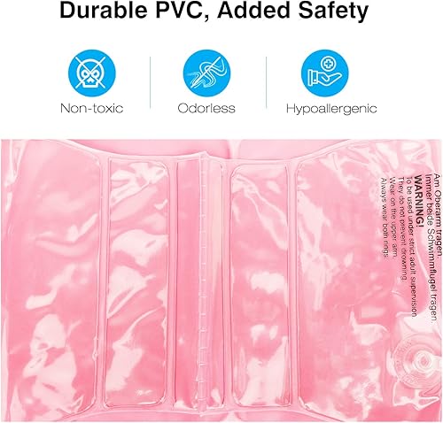 Miniatura 10 de MoKo Bandas de natación para niños, niños pequeños comienzan a nadar flotadores inflables para piscina, lindas alas de natación de dibujos animados,