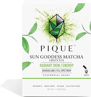 Pique Organic Sun Goddess Matcha - Ceremonial Grade Matcha Green Tea Pow...