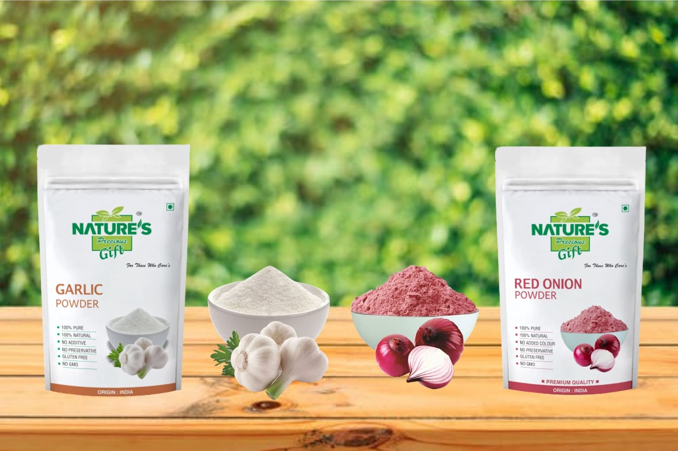 NATURE'S GIFT - FOR THOSE WHO CARE'S Red Onion Powder & Garlic Powder - 100 GM Each (Super Saver Combo Pack) - Image 4 thumbnail