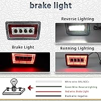 Vista 2 de JDM Luz Antiniebla Trasera con Lente Roja para Parachoques Funciona como Luz de Marcha, Luz de Freno, Luz de Reversa Compatible con Subaru WRX STI