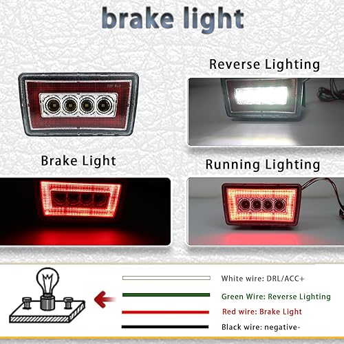 Miniatura 2 de JDM - Luz antiniebla trasera con lente roja, función de luz de freno de marcha atrás, compatible con Subaru WRX STI, Impreza, XV Crosstrek (mazo de
