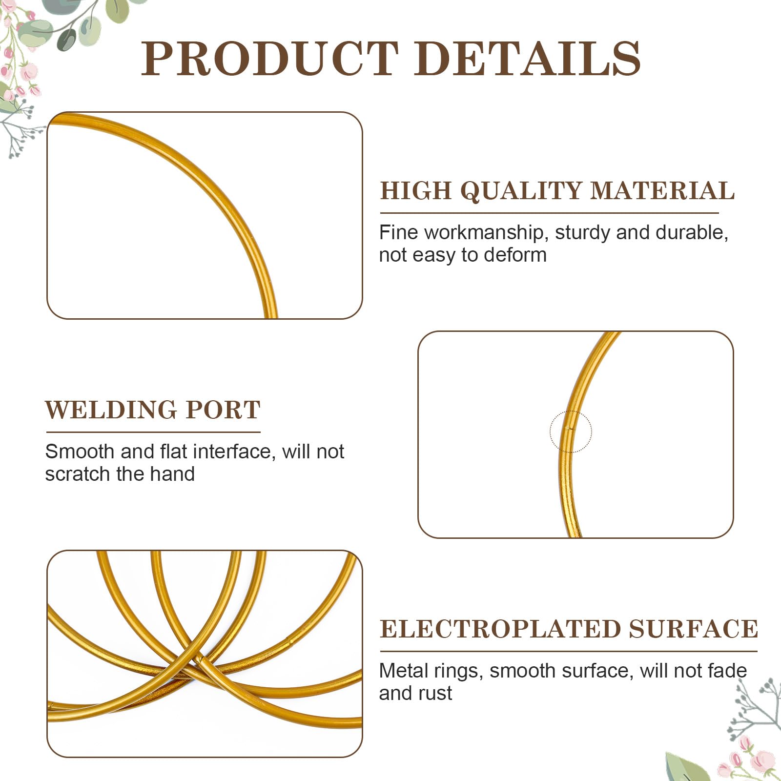 Set 16 Anelli Metallici Per Acchiappasogni Fai Da Te - 8 Misure Diverse - Foto 5