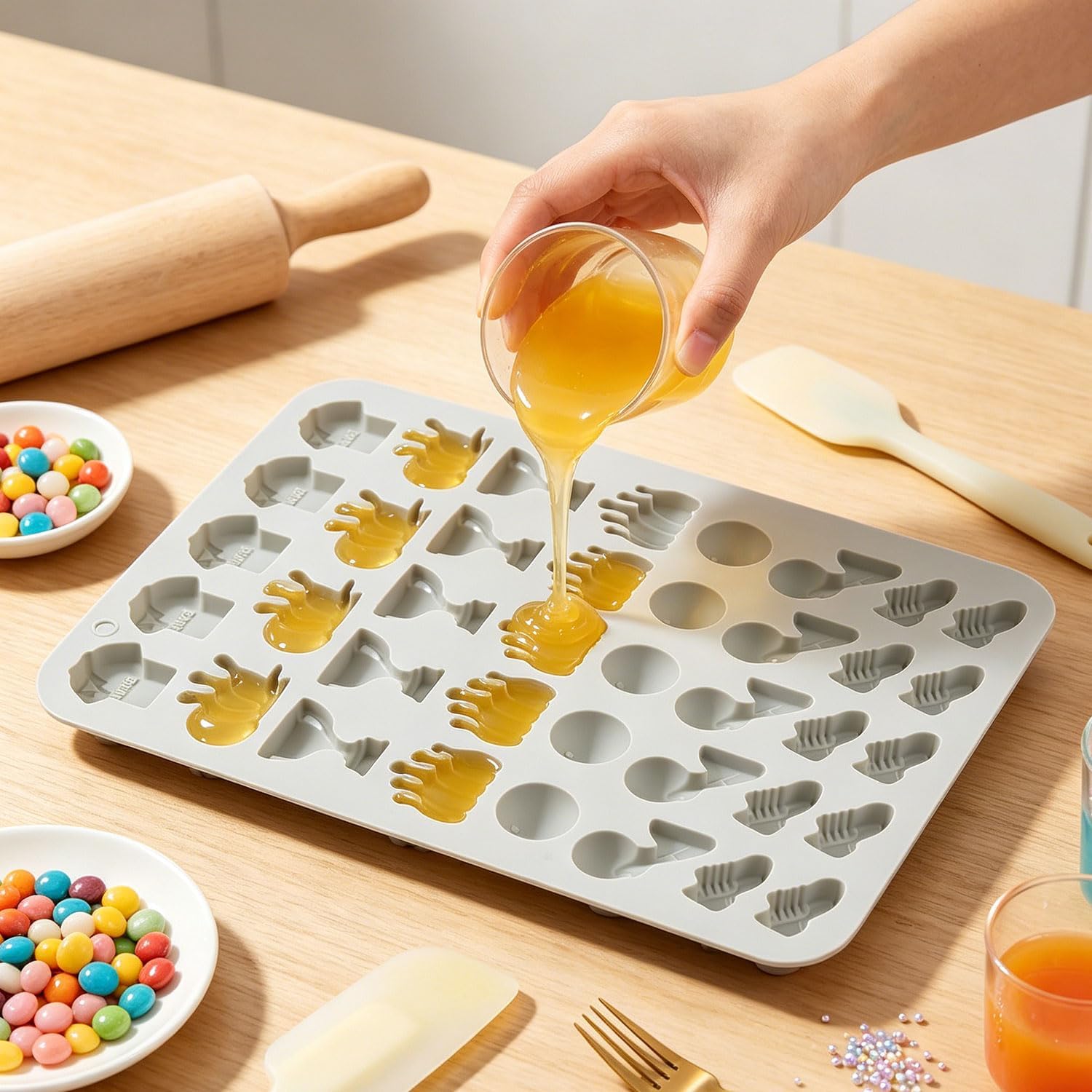 39 Cavity Bowling Themed Silicone Candy Molds image 4
