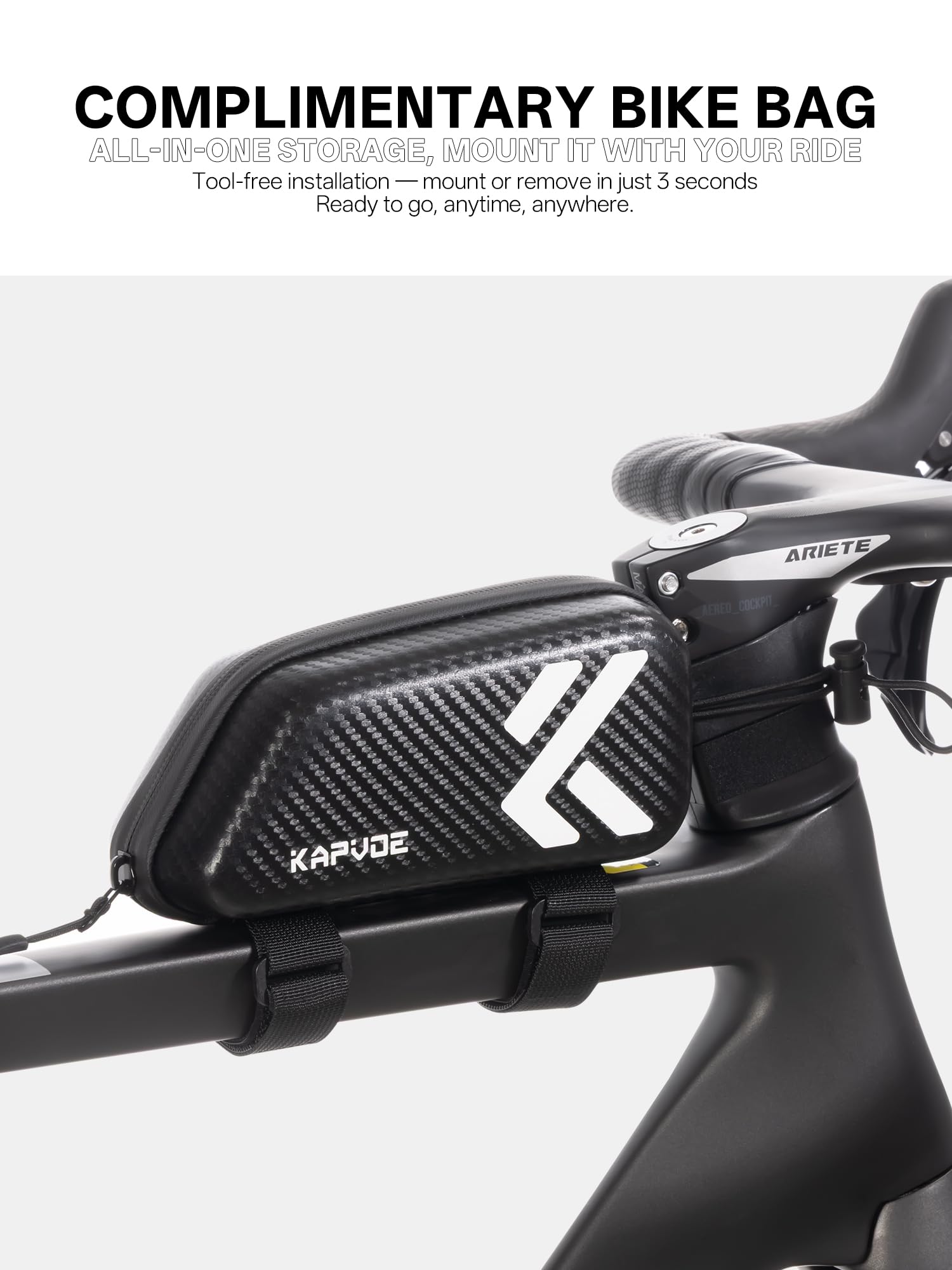 KAPVOE K410 Occhiali da Ciclismo Fotocromatici & Alta Definizione Unisex, Montatura TR90, Lenti UV400, Astine Regolabili, Include Borsa per Bicicletta, Occhiali Sportivi per MTB e Attività Outdoor