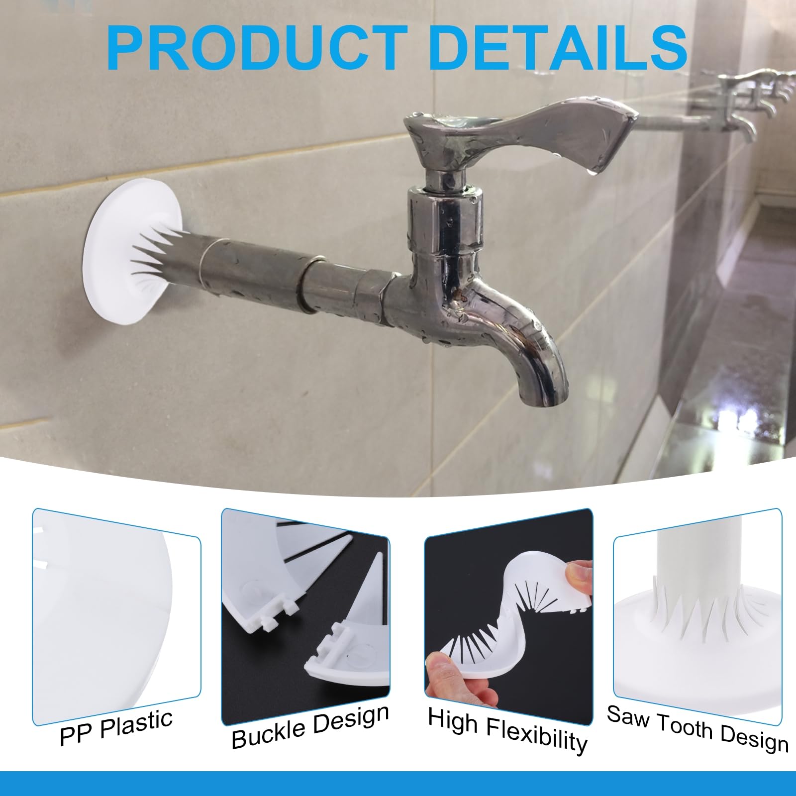 PATIKIL Water Pipe Cover Decoration Fit 1.18"-2.17"(30-55mm) - Image 4