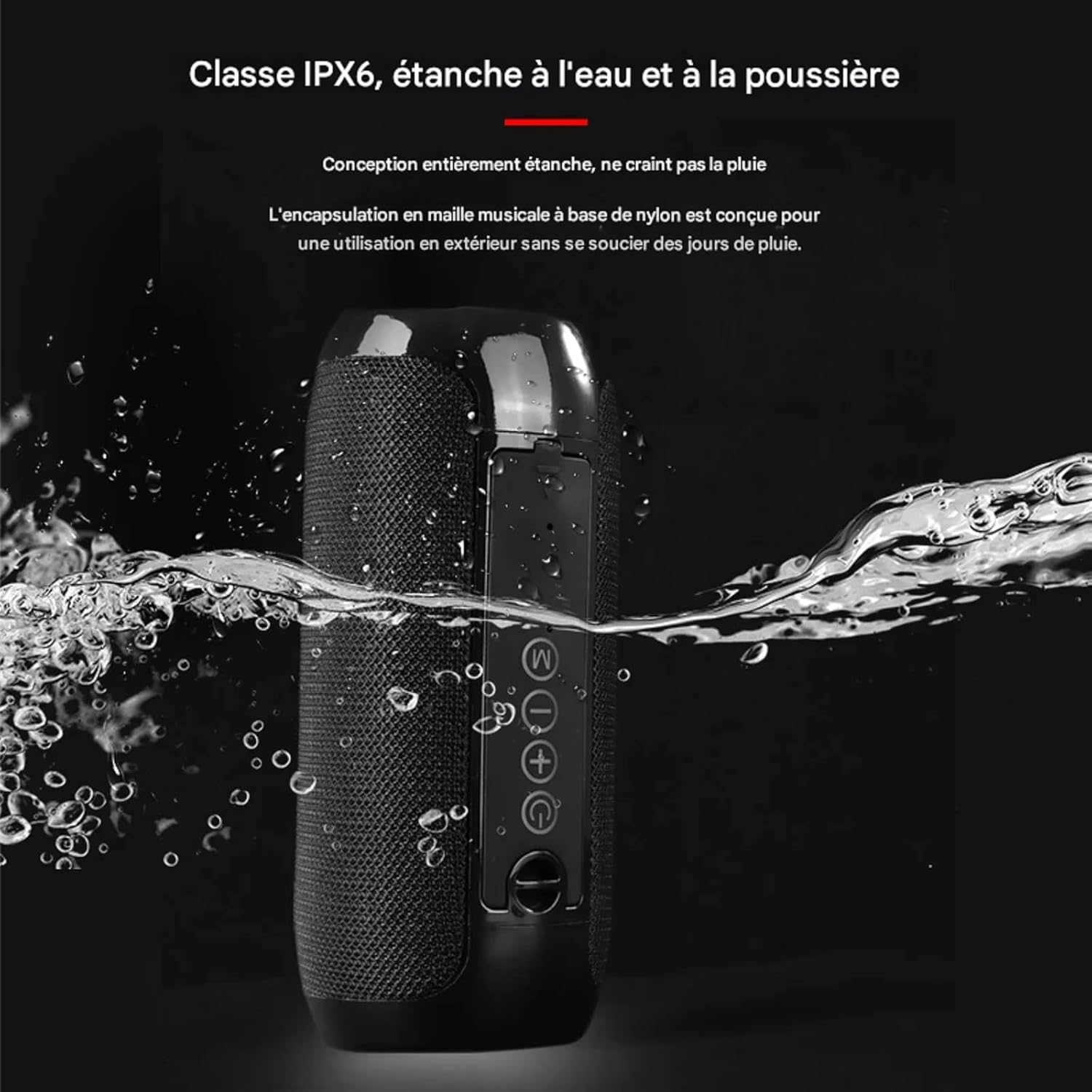T&G Portable Bluetooth Speaker, IPX4 Waterproof Wireless Speaker with Subwoofer, Wireless Stereo Pairing, Bluetooth Speaker for Pool, Beach, Outdoor, Gifts - TG117 - Image 3