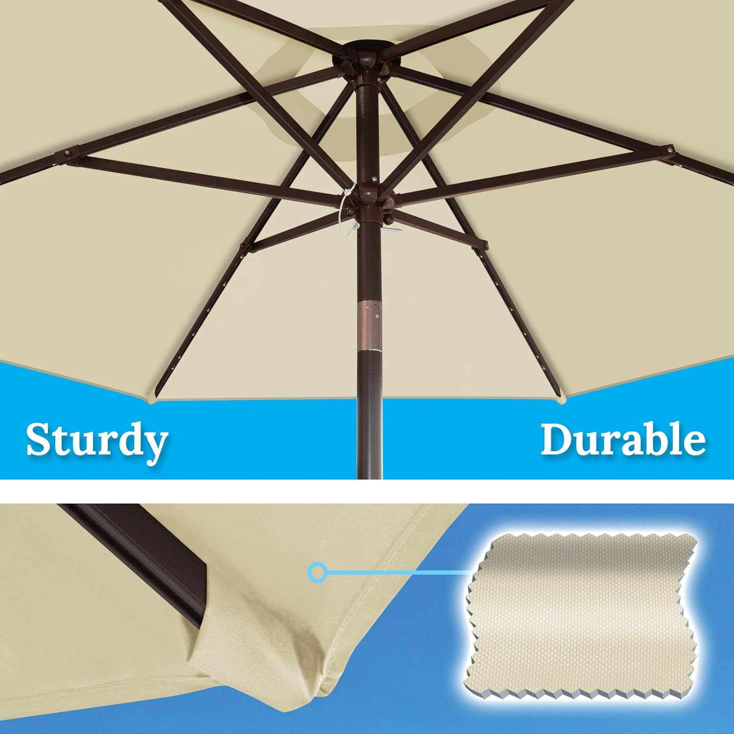 BenefitUSA 7.5' Patio Battery Lighted LED Umbrella Tilt Sunshade Garden Balcony Outdoor