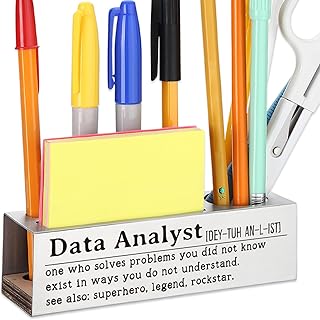Thank You Data Analyst Humor Gift for Data Scientists Analysts, Office Décor for Business Intelligence Experts, Analytics Professional Appreciation Gift, Office Pencil Holder Desk for Desk SD278
