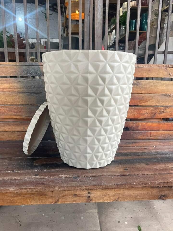 Vasos Polietileno Coluna Berlian Gold 3D (Bege)