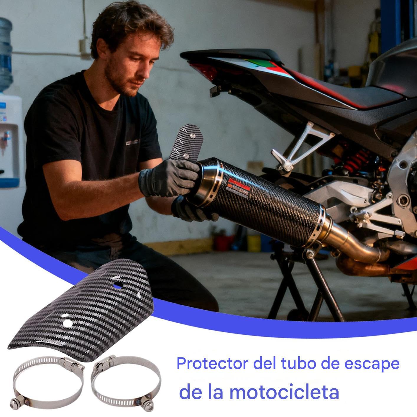 Protector Térmico De Escape - Anti Calor Y Tacto Seguro | Protector Térmico Para Tubo De Escape - Para Conduccion Segura En Exteriores Mantenimiento Viajes Proteccion Unisex
