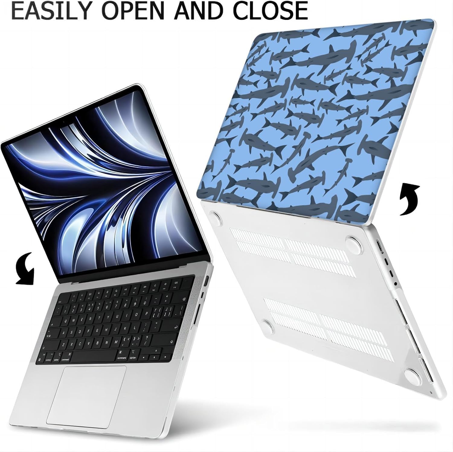 Compatible with MacBook Neo 13-inch, Hard Shell Case with Keyboard Cover and Screen Protector (A3404 A18 Pro chip, 2026 Release) - Hammerhead Shark MD8770
