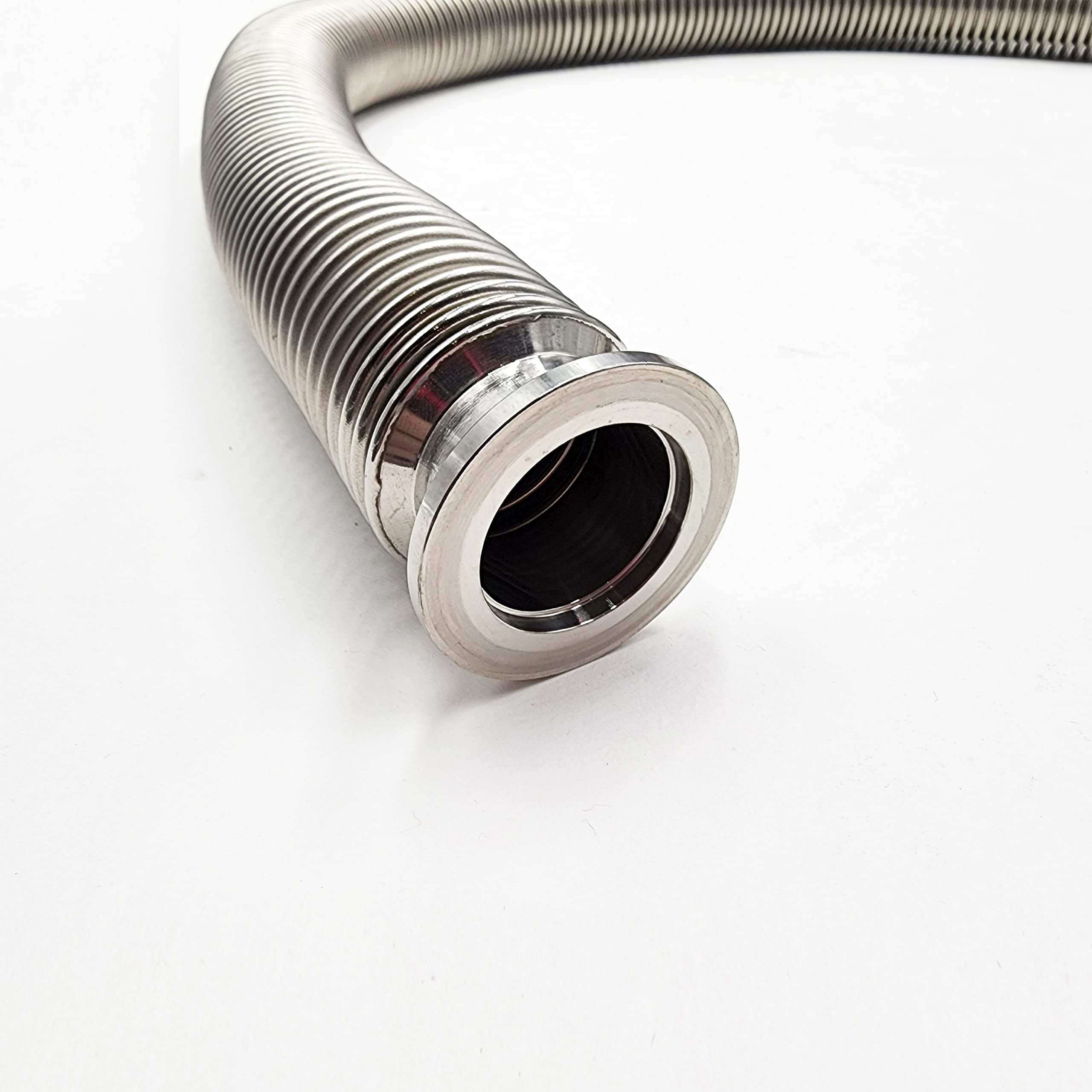 HFS (R) KF-25 Vakuum-Balgschlauch, Edelstahl 304, passend für ISO-KF-Flanschgröße NW-25, mit 2 Sets Aluminium-Klemme/Zentrierring/FKM-O-Ring (1000 mm)