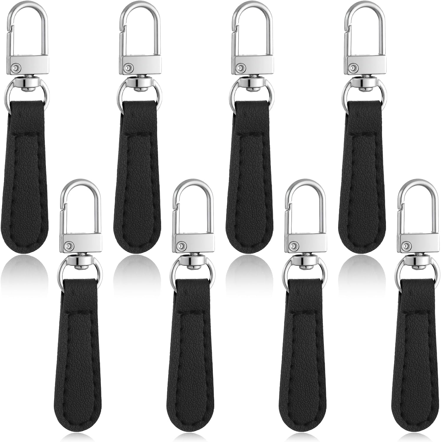 8 PCS Zipper Pull Replacement, Leather Zipper pulls for Charm, Purses, Luggage, Backpacks, Suitcases, Jackets, Handbags