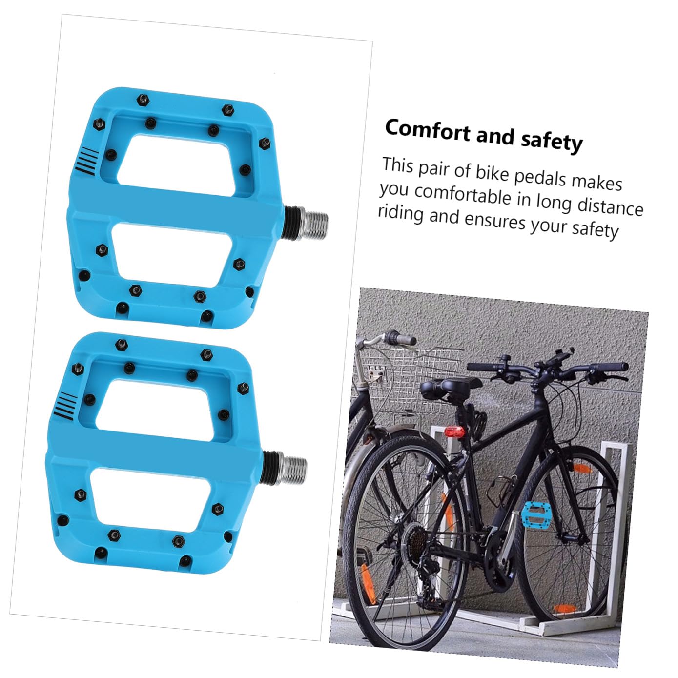 Pedali per Biciclette in Fibra di Nylon Cuscinetti, 1 Paio