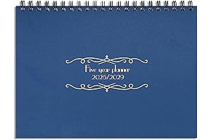 Zhanmai Spacious 5 Year Planner Calendar, 2021-2025 with Monthly Schedules | Spiral...