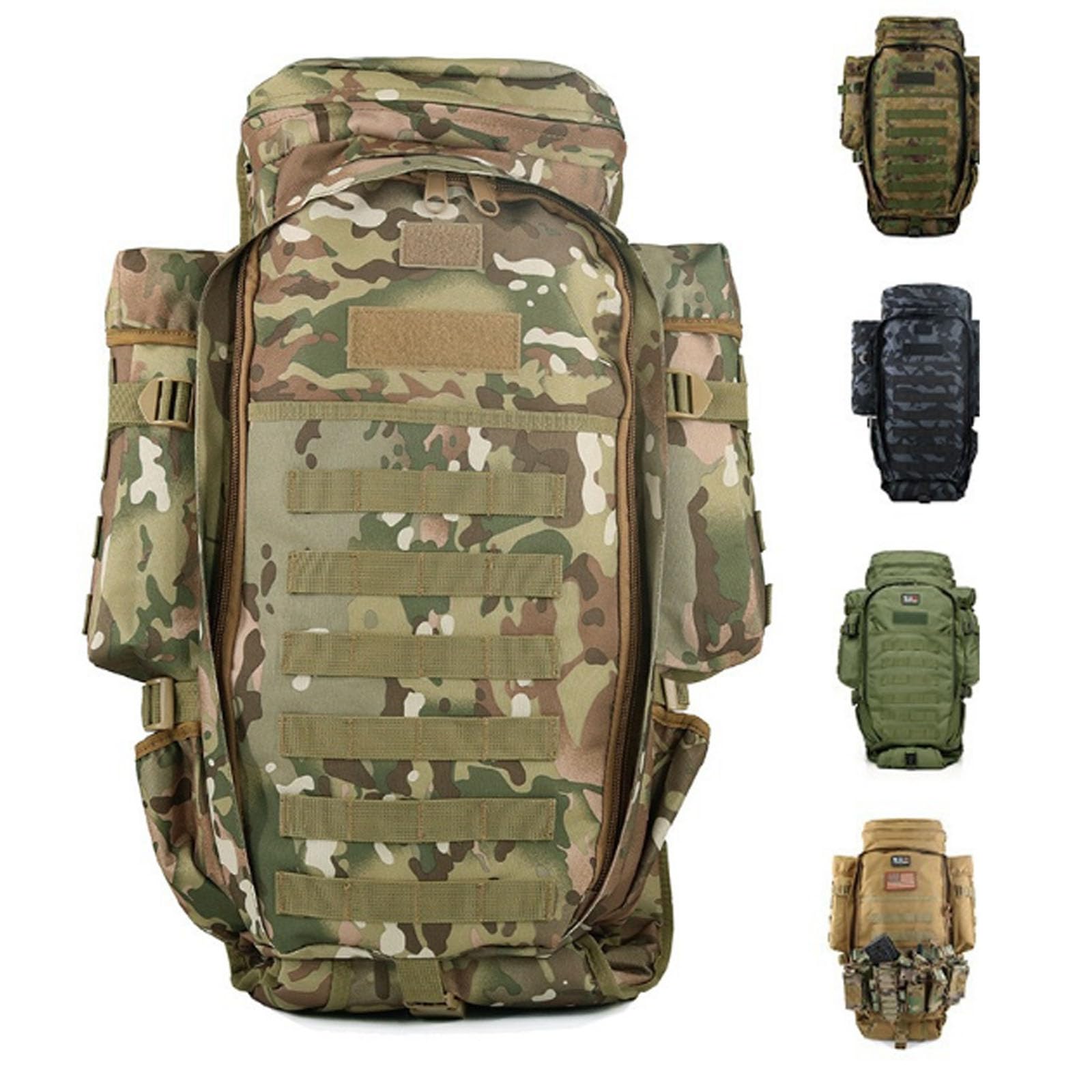 Langwaffen Airsoft Waffen Rucksack Wasserdicht Waffentasche,Taktischer Gewehrrucksack,Rucksack Militar Wanderrucksack Mit Gewehrhalter für Reisen Camping Jagd(Color:E)