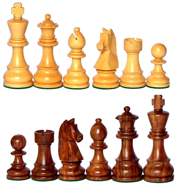 Foto 2 de 8 de StonKraft Staunton Style - Piezas de ajedrez de madera (9.5 cm King), todas las edades, marrón