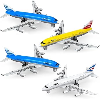 Flugzeug Spielzeug 4 Pcs Metall Pull Back Flugzeug Spielzeug f r 3 4 5 6 Jahre Jungen M dchen Diecast Flugzeuge Modelle Geschenke f r 6 jahrlge Jungen Kinder