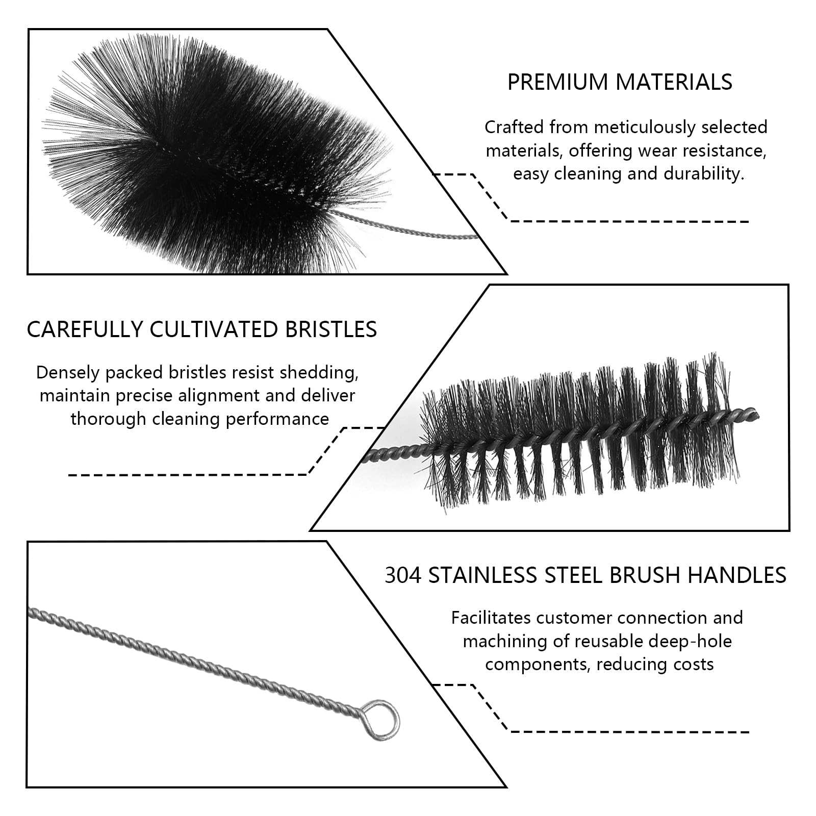 Kit Ramonage Poêle Pellet 2 Pièces, Brosse Flexible 2m Nettoyage Conduits Cheminée Chaudière