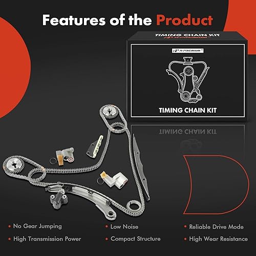 Miniatura 7 de A-Premium Kit de cadena de distribución de motor de 12 piezas con tensor y más [compatible con DOHC, 6Cyl 4.0L] compatible con Nissan Frontier
