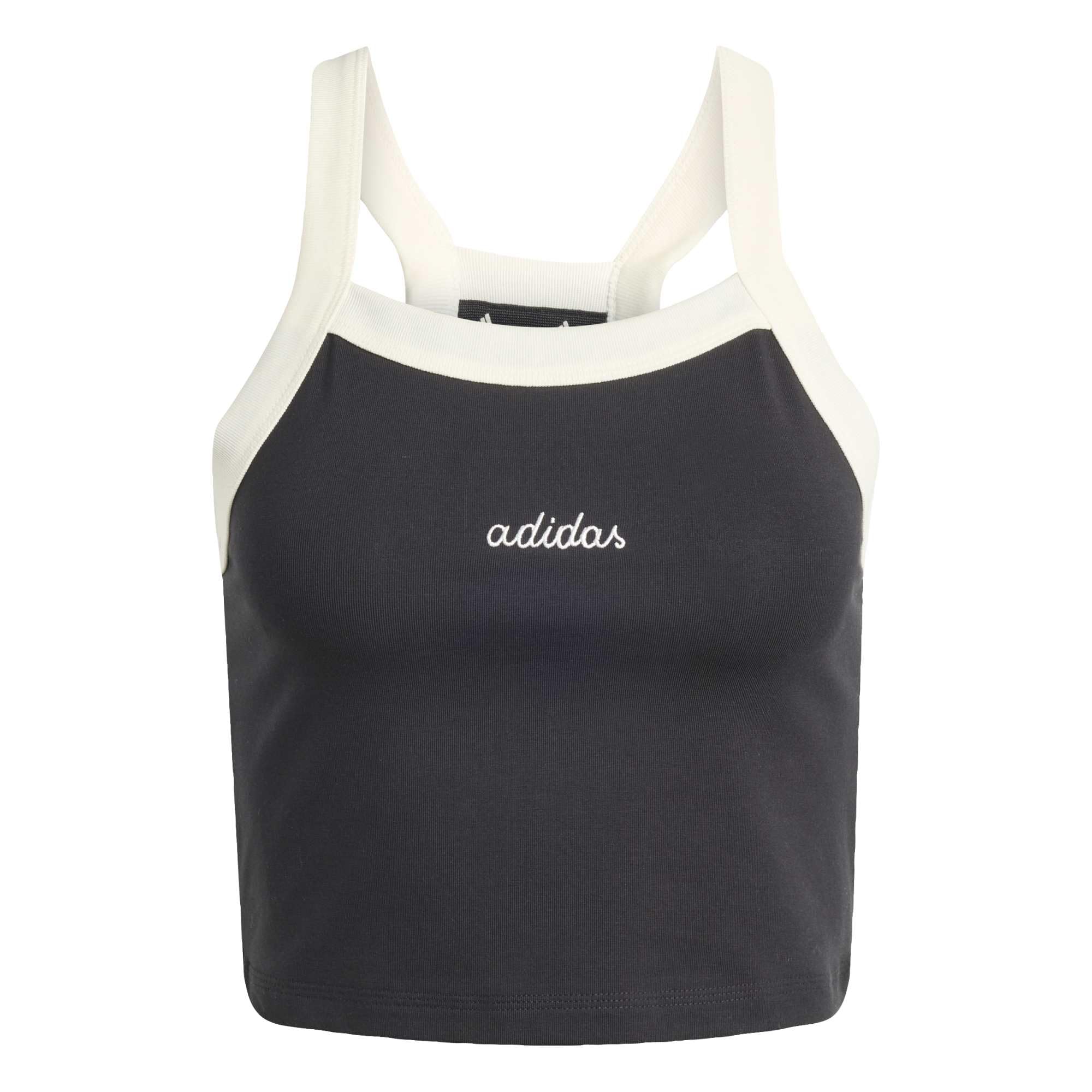 Adidas Women's Noir Embroidered Graphic Tank Top Essentials Colorpop