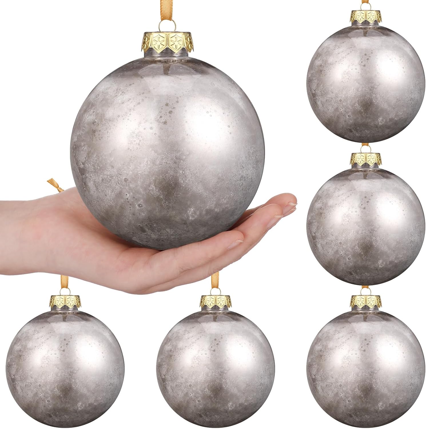 12 Pcs 3.15 Inch Christmas Vintage Rusty Textured Balls Ornaments Neutral Earth Tone Copper Rustic Plastic Shatterproof Hanging Ball Ornaments for Xmas Tree Table Home Decor(Copper)
