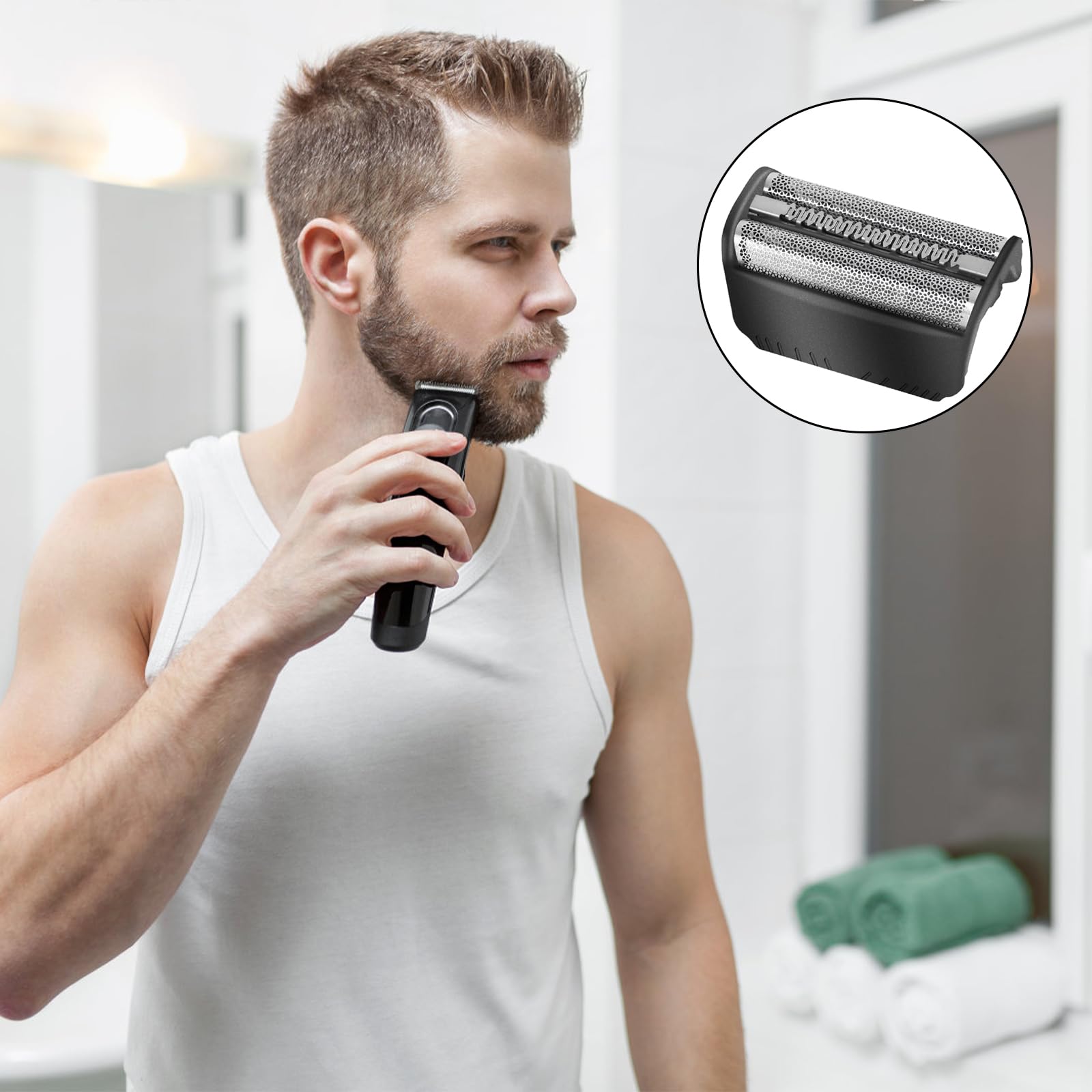 Elettrico Accessori 30B Fit Compatibile con Braun, 30B Testina Rasatura, Schermo in Lamina 30B 7790 7785 7783 7765 7690 7680 7664 PRO4745, Viene Fornito con Pennello