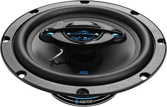 ATG 6.5 Coaxial Car/Automotive 3-way Audio Speakers System 160 Watt ATG65 - Black Pair for Front or Rear Door