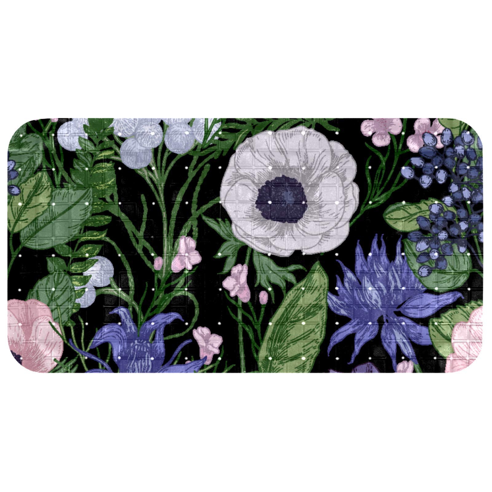 Alfombrilla de ducha de masaje floral Bennigiry para niños con ventosas de sujeción