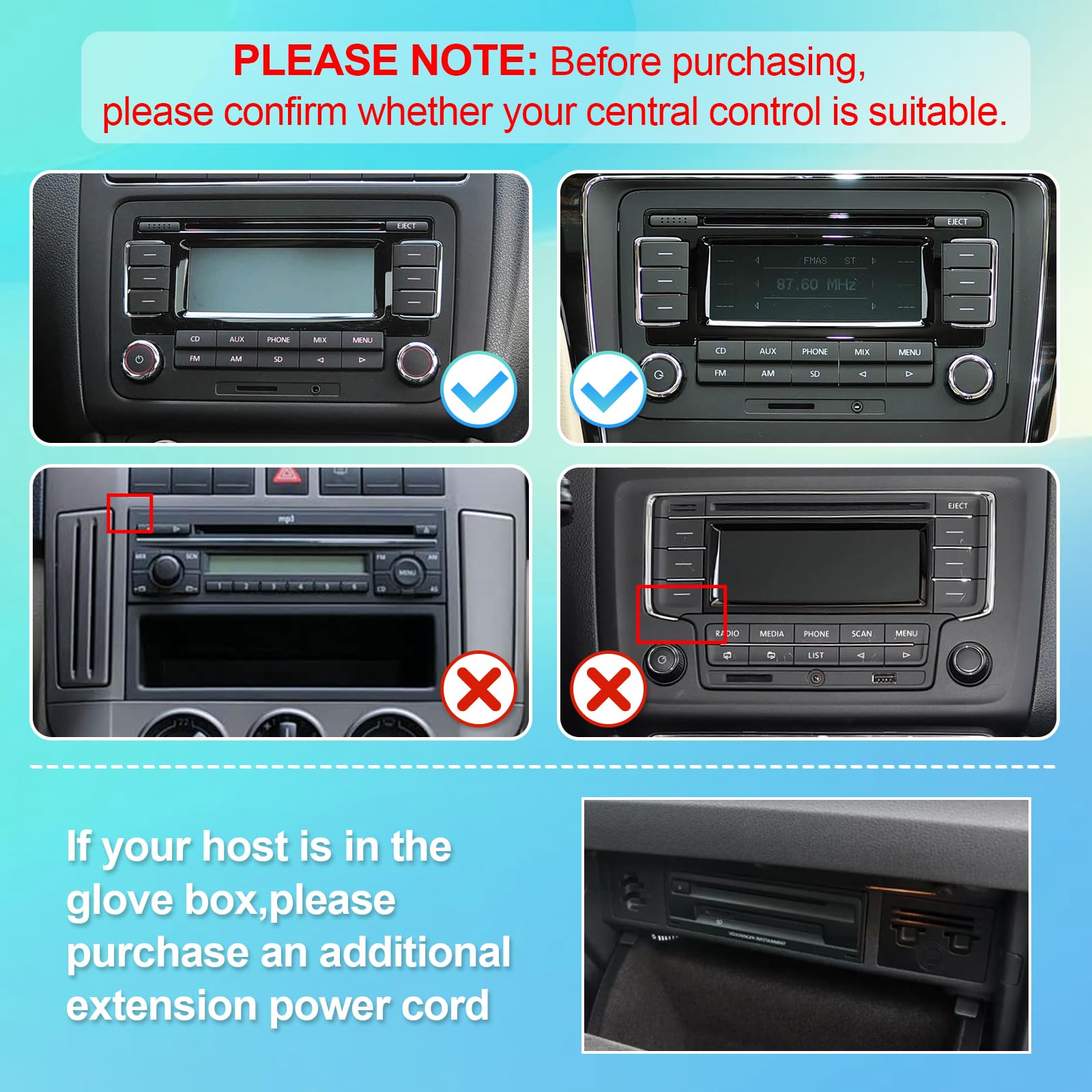2G 64G 8 cali Android 14 Car Multimedia Player Radio Stereo for VW Polo Golf Passat Seat with Wireless CarPlay Android Auto Mirror Link WiFi SWC GPS Navi Bluetooth FM Backup Camera