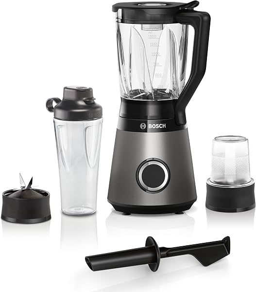 Bosch VitaPower seria 4 Blender kielichowy, MMB6177S | Ostrza ze stali nierdzewnej, Made in Germany, 1,5 l ThermoSafe sz