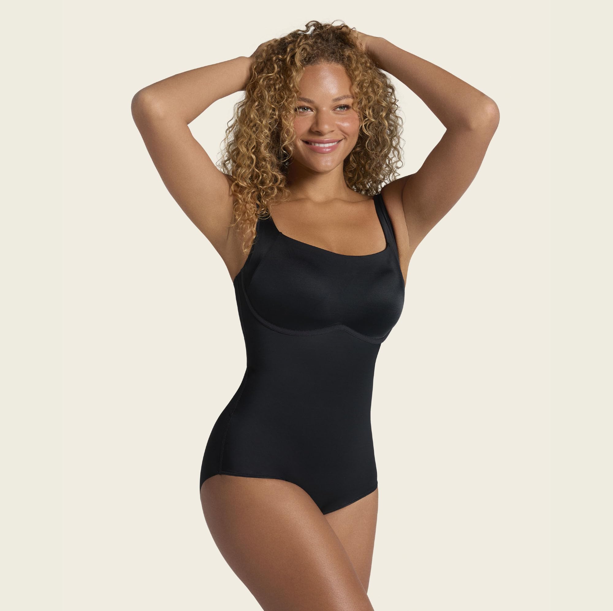 Leonisa Core Boldly Shapewear para mujer – Body esculpido clásico inalámbrico con espalda redonda y control de abdomen