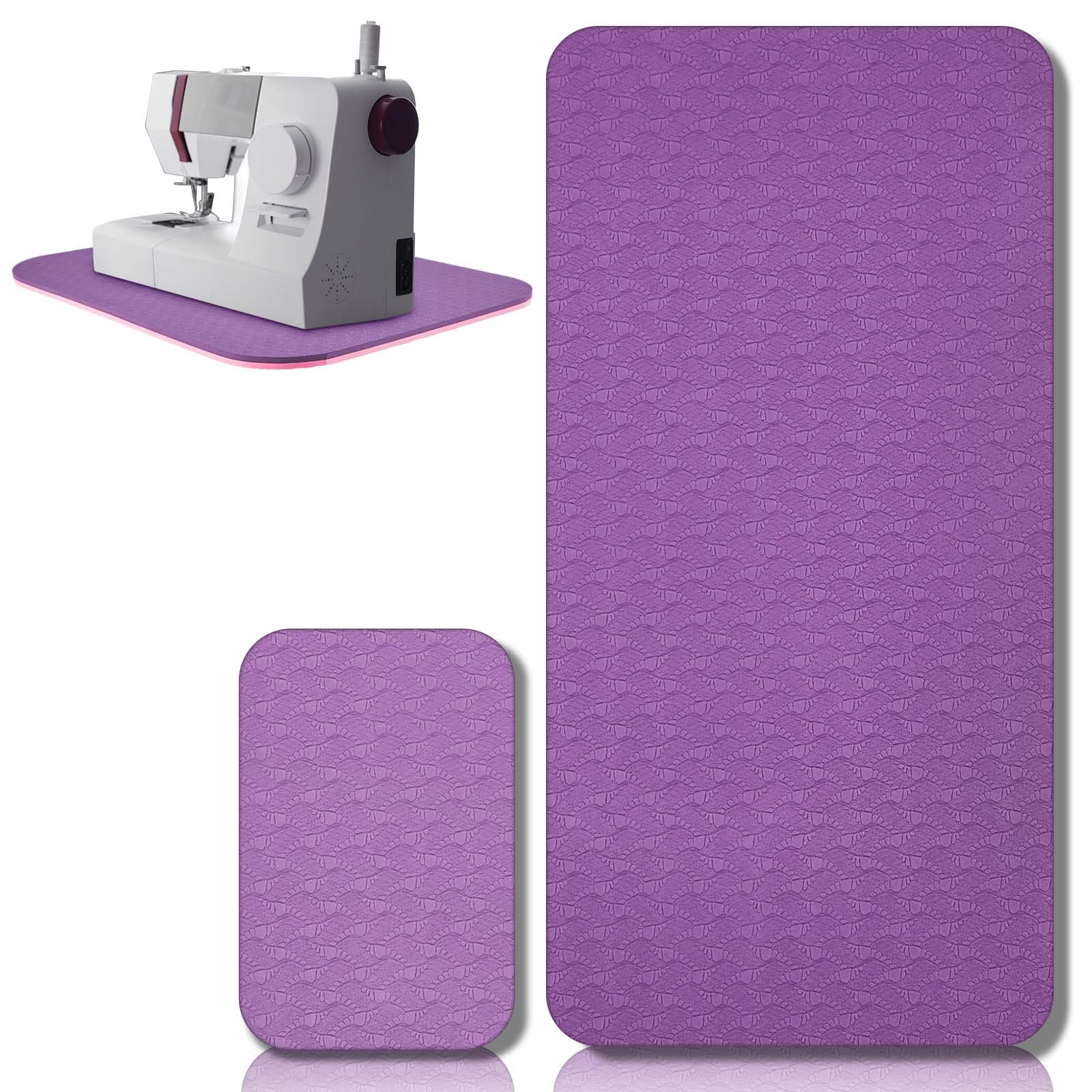 Sewing Machine Mat Pedal, 17'' X 36'' and 9'' X 14'', Pink Purple