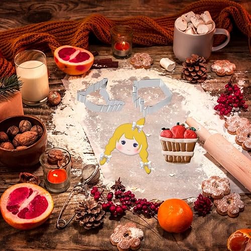 Miniatura 4 de 6 cortadores de galletas de metal de otoño, calabazas de Acción de Gracias, moldes para cocina, hornear, otoño, cortadores de galletas de acero