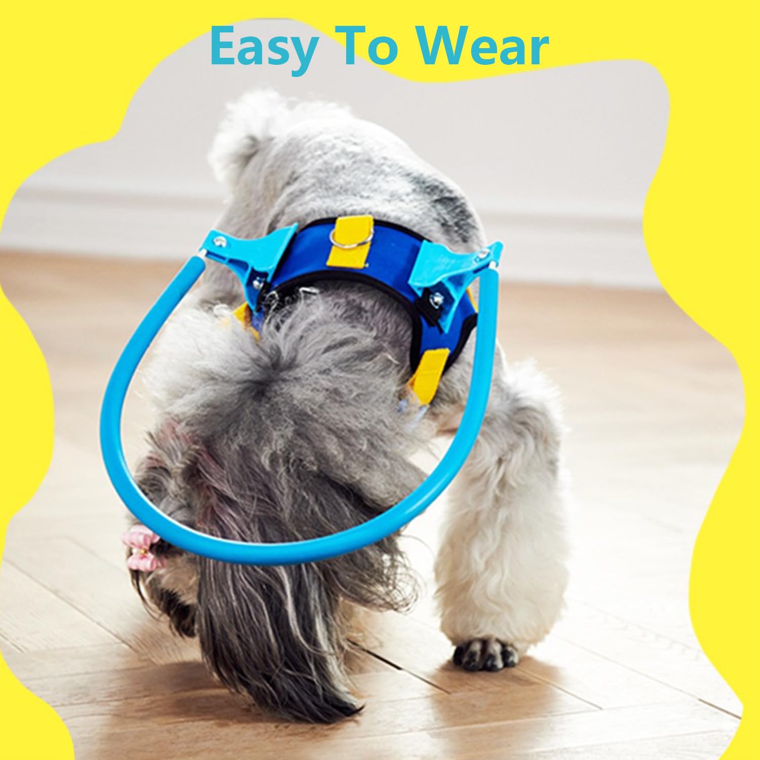 StoßFäNgerhalsband FüR Blinde Hunde,Verstellbares Antikollisionsschutzhalsband Haustiere,Um Das Vertrauen Sehbehinderter Haustiere Kleine Und MittelgroßE Hunde Aufzubauen(XS,Black)