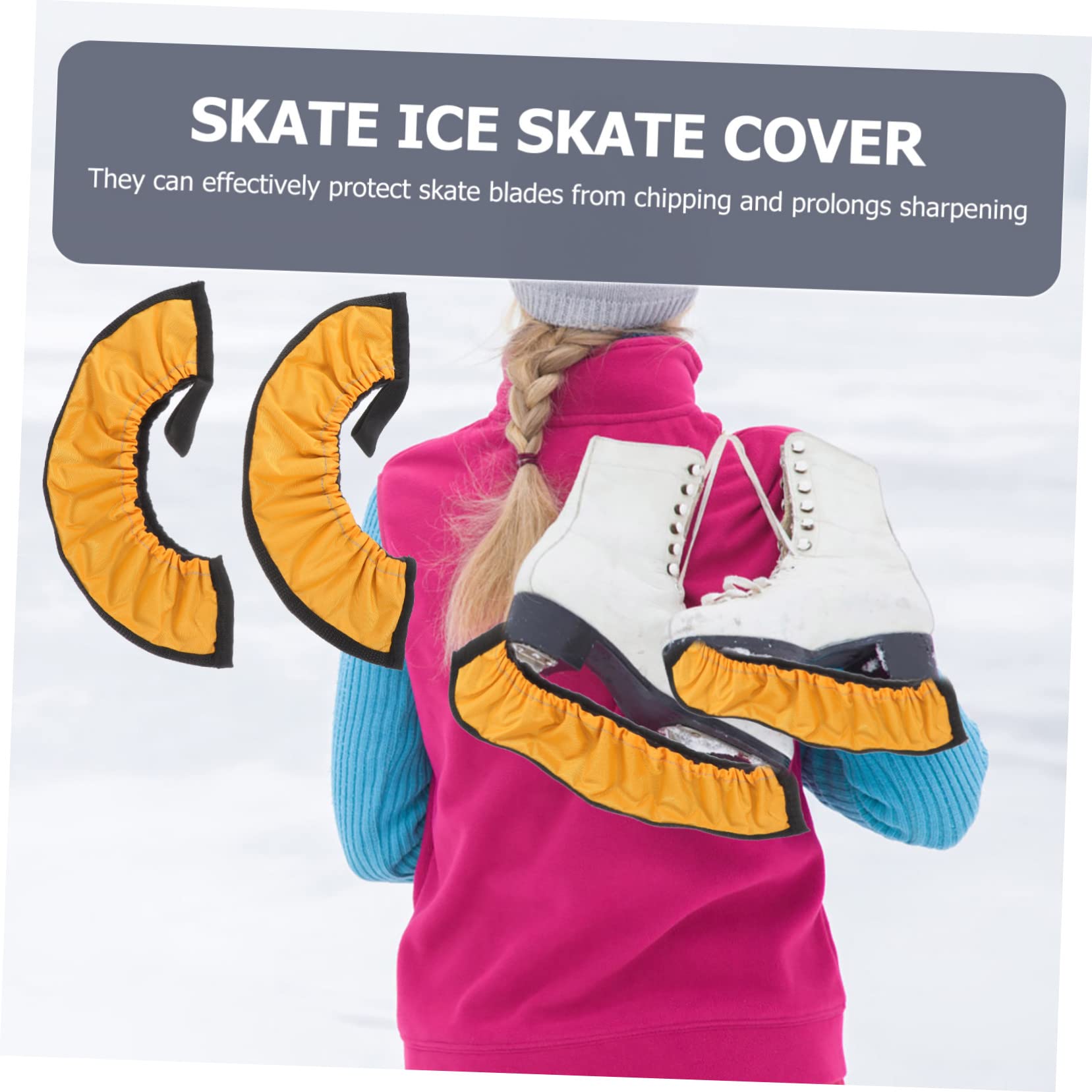 Milisten 3paires Couvre-Lames De Patinage Souple pour Adultes Et Respirante des Lames De Patins à Glace Accessoire pour Prolonger La Durée De Vie