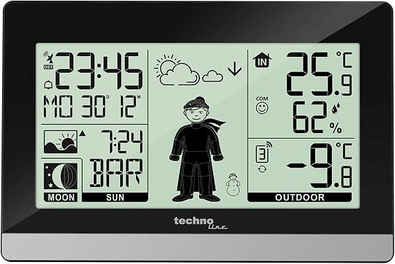 Technoline WS9612 Modern Weather Station Black