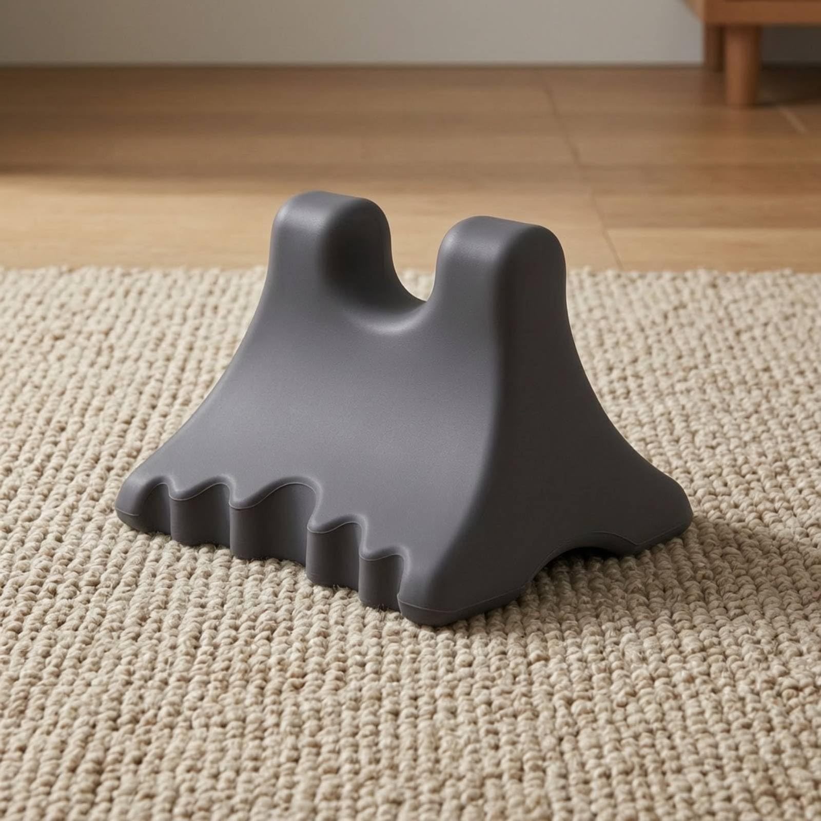 Dispositivo de Masaje Muscular Masajeador Cervical Espalda Cuello Alivio de Fascia Herramienta de Tejido Profundo Silicona con Diseño Compacto 10 Cm X, Gris