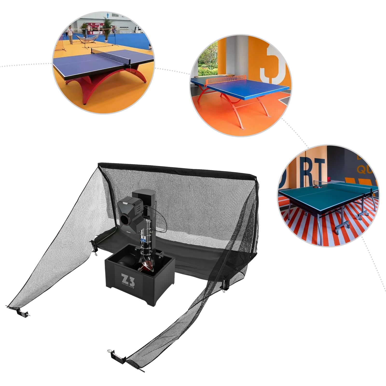 Tischtennis Roboter,Professioneller Tischtennis,Trainingsroboter, Automatischer Tischtennisballwerfer mit Netz, automatische Tischtennismaschine,ballmaschine Tennis