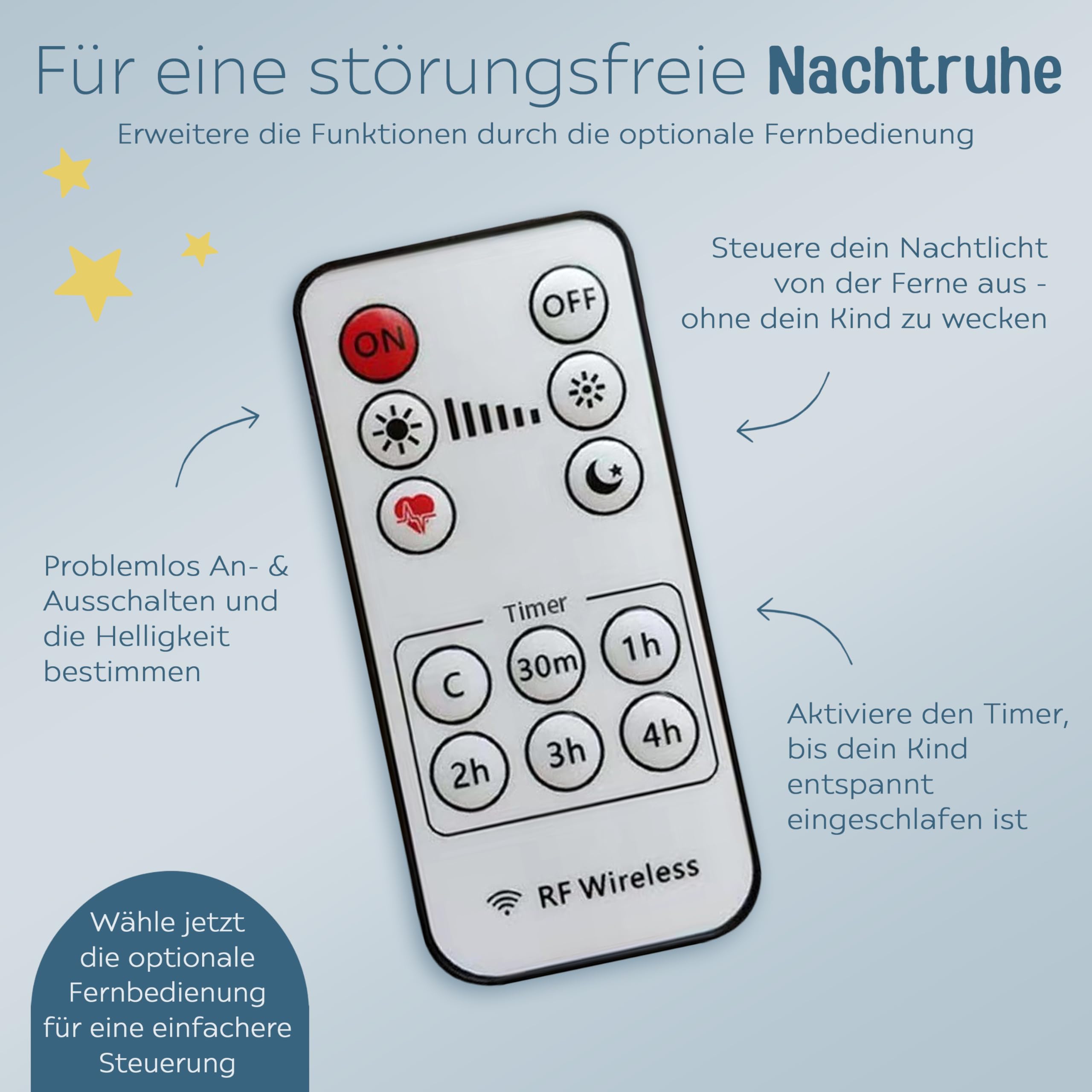 wunderwunsch - Personalisiertes Nachtlicht für Babys - Individuelle Nachttischlampe für Kinder - Personalisierte Geschenke Kinder - Babygeschenk - Geschenk zur Geburt