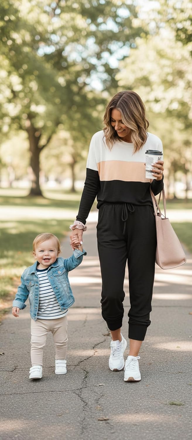 ETCYY NEW Lounge Sets for Women Sweatsuits Sets Two Piece Outfit Long Sleeve Pant Workout Athletic Tracksuits - Image 2