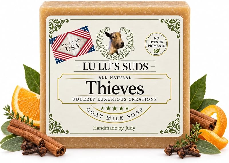 Sabonete artesanal de leite de cabra Lu Lu's Suds Thieves, 141 g