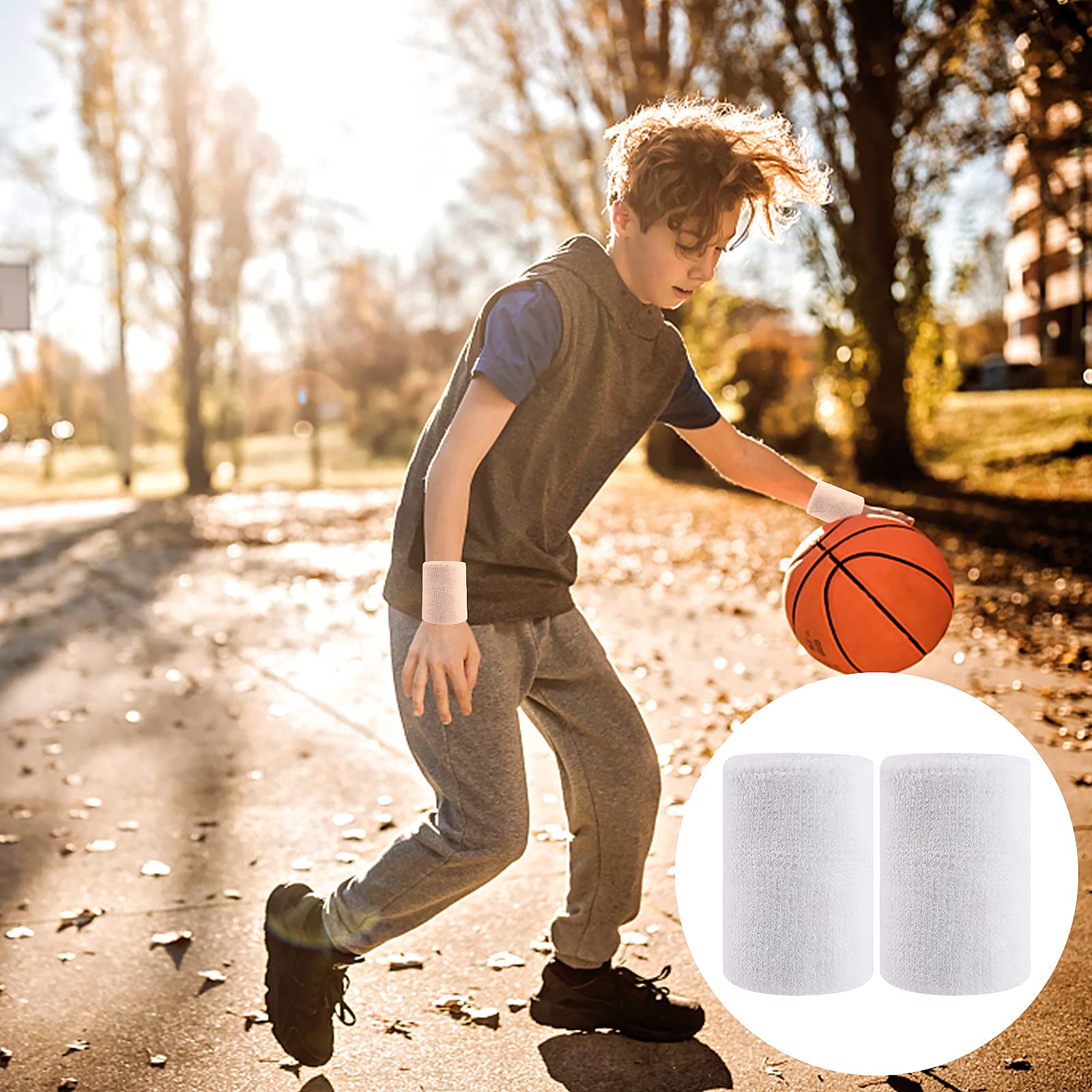 Lot De 6 Bandes De Poignet Absorbantes - Pour Sport, Fitness, Tennis, Basket, Course, Homme Et Femme