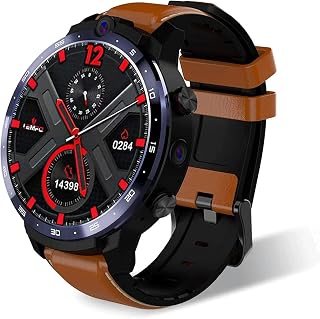OLOTU IP67 Waterproof Smart Watch, Smartwatch with Front 500W/Rear 800W HD Camera, Watch with 1800mA Battery