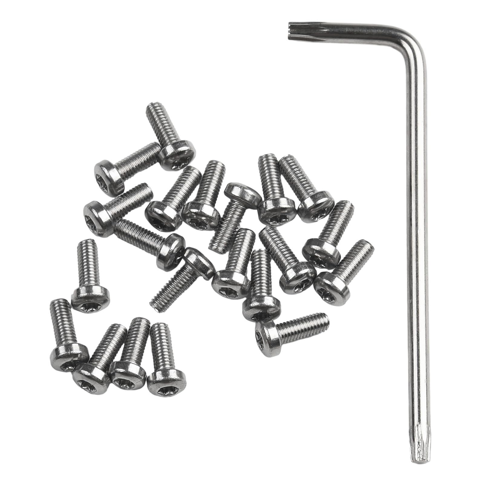 Kit de accesorios de acero plateado para Xiaomi M365 Pro scooter eléctrico, cubierta inferior de batería, 21 tornillos M3 con llave