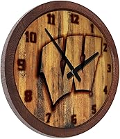 Vista 70 de The Fan-Brand NCAA Oklahoma Sooners: Faux Barrel Top Wall Clock Sports Team Bar Sign Décor - Home Man Cave, Party Decoration - Made On Demand