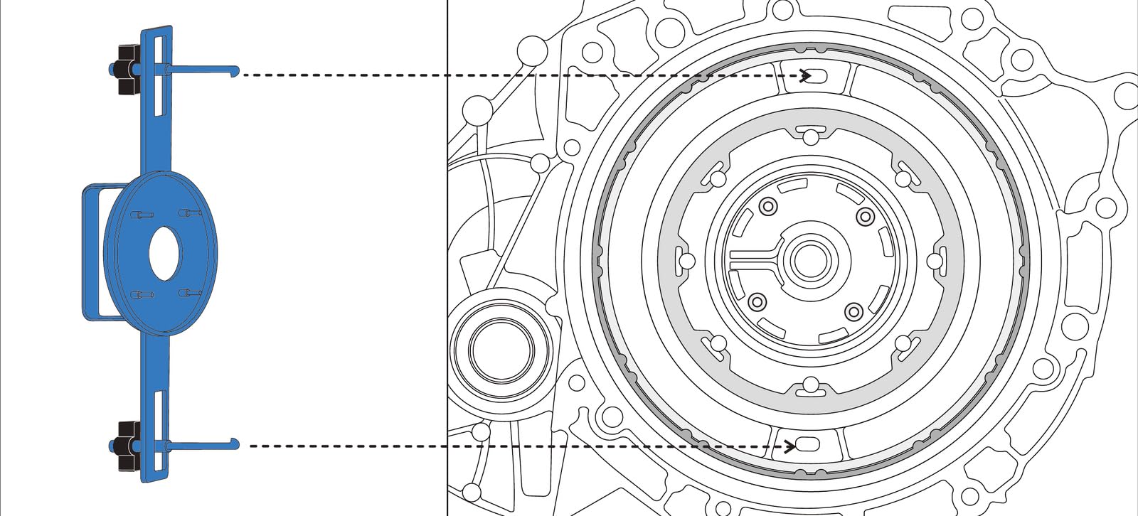 BRILLIANT TOOLS BT641240 Jeu d'outils pour embrayage [Powered by KS TOOLS] | Jeu d'outils pour embrayage DCT Ford / Volvo
