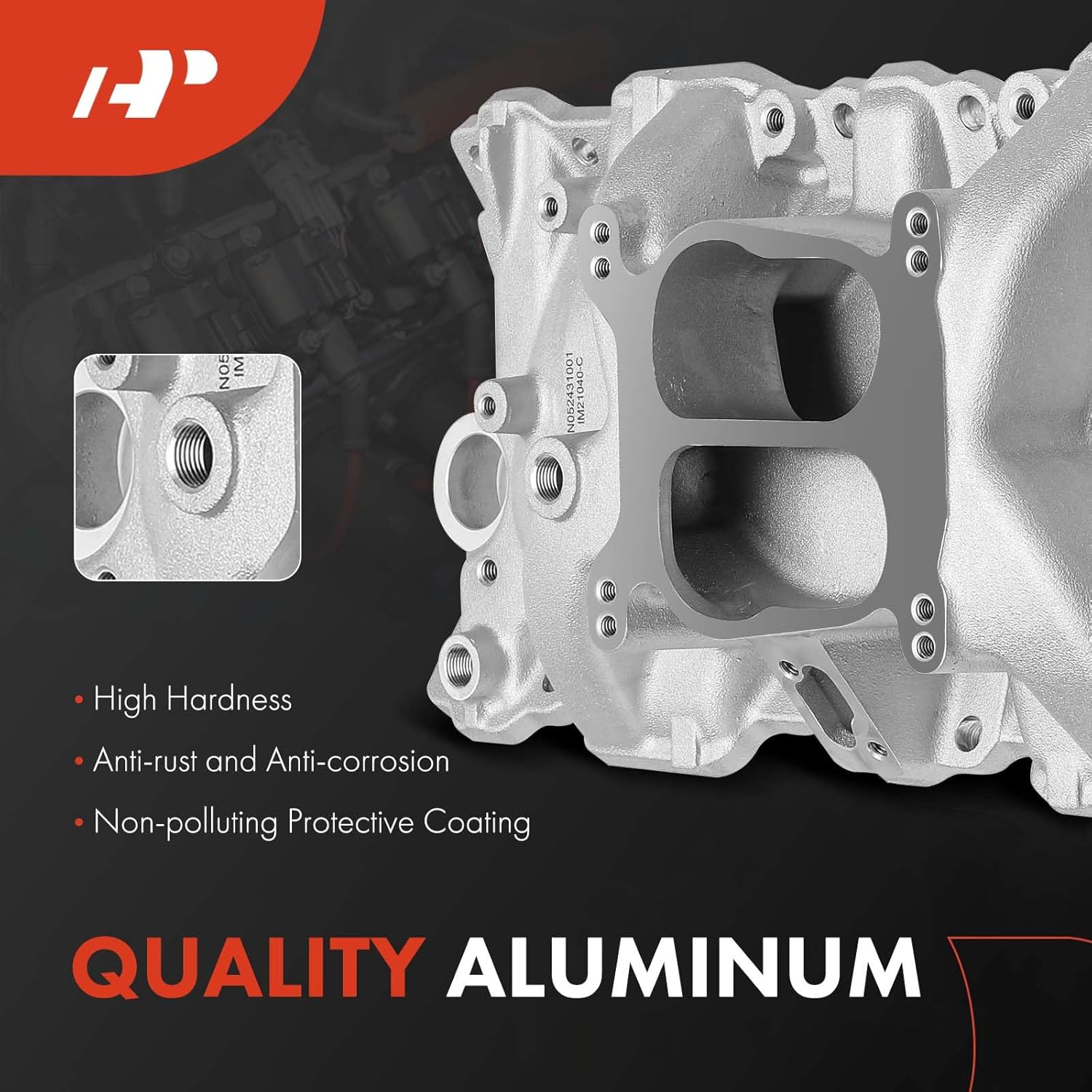 A-Premium Front Intake Manifold Compatible with Chevrolet Tahoe, Camaro, Corvette, Blazer, Caprice, C1500, C2500, C3500 & GMC Yukon & Buick Regal & Cadillac & Excalibur & Avanti & Oldsmobile & Pontiac